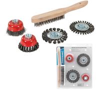 Silverline 589548 Wire Brush, Cup and Twist-Knot Wheel Set 5pce 5pce