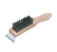 Silverline Wooden Wire Brush & Scraper 6 Row (PB16)