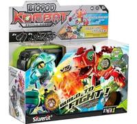 Silverlit Biopod Kombat, Fun to Build and Battle Electronic Creature Robots, Terrifying Noises and LED Effects, 2 Robots and 2 Battle Stations Included, 20+ Parts to Build, Children 5+