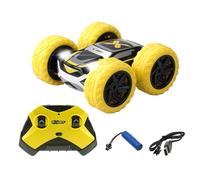Silverlit - Exost 360 Cross Remote Control Car Yellow - Rechargeable Battery - 2-Sided 360° Driving + LED Headlights - Speed: 12km/h - Toy for Children from 5 Years - 54760