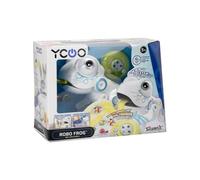 SilverLit Robo Frog, Hopping RC Pet, Plays Two Games - Hunting and Shooting Game, Magnetic Food Coins with Shooting Tongue, 10 Funny Sound Effects, For Children 5+,White,Medium