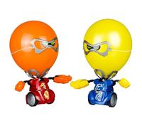 SilverLit Robo Kombat Balloon Puncher - 2 x Remote Control Battling Robots with Cool Sounds Effects, LED Eyes for Balloon Bursting Battles - for Boys and Girls 5-14 years, Robot Toy