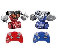 SilverLit Robo Kombat Mega Robots, Pack of 2 Remote Control Large Fighting Robots 16 cm, Interchangeable Fists, Robotic Toy with Sound and Light Effects for Ages 5-14 years