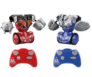 SilverLit Robo Kombat Mega Robots, Pack of 2 Remote Control Large Fighting Robots 16 cm, Interchangeable Fists, Robotic Toy with Sound and Light Effects for Ages 5-14 years