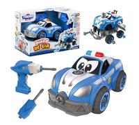 Silverlit Tooko Build My First Police Car Ages 3+ - 22+ Piece RC Assembly Kit for Toddlers, 2-in-1 Electric Screwdriver, Remote Control, Flashing Lights and Sirens, Educational Toys and Gifts for Kids