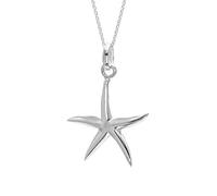 Silverly 18" 925 Sterling Silver Necklace With Starfish Pendant - Solid Silver Chain - Granddaughter Gifts - Cute Star Best Friend Necklace - Birthday Gifts