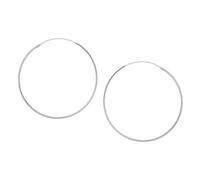 Silverly 925 Silver Thin Tube Sleeper Hoops 75mm Hinged Closure - Extra Large Sterling Silver Hoops for Women - Modern Sleek Jewellery - Classic Elegant Design