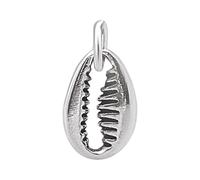 Silverly 925 Sterling Silver Cowrie Shell Charm - Solid Silver Seashell Pendant - Small Ocean Mermaid Charms - Boho Beach Style Jewellery for Women - Jewellery Crafting Supplies