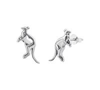 Silverly 925 Sterling Silver Kangaroo Stud Earrings for Women - Detailed Australian Zoo Animal Studs - Nature-Inspired Fun Hypoallergenic Jewellery - Perfect Australia-Themed Gift