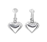 Silverly 925 Sterling Silver Puffed Heart Hoop Earrings - Small Round Tube Charm Hoops - Cute Valentine's Day Gift for Her - Minimalist Hypoallergenic Huggies - Trendy Romantic Stud Earrings