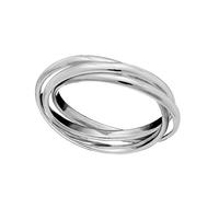 Silverly 925 Sterling Silver Rings for Women - Russian Wedding Men's Rings - Birthday Gifts for Girlfriend Auntie Mum - Triple Silver Wedding Band His and Hers - Promise Ring