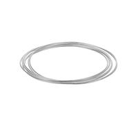 Silverly 925 Sterling Silver Russian Wedding Bangle With Seven Interlocking Bangles - Closed Thin Tube Stacking Bangle for Women - 18th Birthday Gift - Sl veryday Stackable Jewellery
