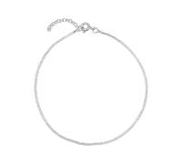 Silverly 925 Sterling Silver Serpentine Chain Anklet for Women - Simple Snake Chain Ankle Bracelet - Dainty Foot Jewellery With Spring Ring Clasp - Adjustable Anklets - Simple Thin Foot Chains