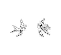 Silverly 925 Sterling Silver Small Open Swallow Bird Stud Earrings for Women - Dainty Hypoallergenic Animal Studs 10 mm - Minimalist Dove Earrings - Gift for Nature Lovers
