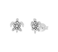 Silverly 925 Sterling Silver Small Turtle Stud Earrings for Women - Dainty Sea Life Studs - Hypoallergenic Marine Animal Jewellery - Perfect Ocean-Inspired Gift - Mermaidcore Style