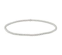 Silverly 925 Sterling Silver Stretch Bead Bracelet - Friendship Polished Tiny Ball Beaded Bracelets for Women - Stacker Elastic String Bracelets for Ladies - Friend Gifts