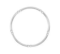 Silverly Sterling Silver Ball & Noodle Tube Bead Stretch Bracelet - Elegant Stacking Beaded Bracelets for Women - Simple Minimalist Elastic Design - 925 Silverly Jewellery Gift for Daughter