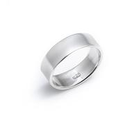 Silverly Sterling Silver Cigar Ring - Flat-Edge Wide Band Thumb Rings for Women and Men - Polished 925 Silver Wedding Court Rings His and Hers - Minimalist Classic Jewellery - Cute Promise Ring