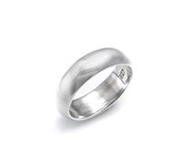 Silverly Sterling Silver Court Ring for Women - Classic 925 Silver Band Ring for Men - Simple Smooth Wedding Band - Elegant Unisex Jewellery for Everyday Wear - Couple's Promise Rings for Stacking