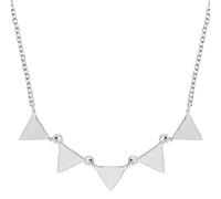 Silverly Sterling Silver Flat Triangle Collar Necklace With Cable Chain - Contemporary Geometric 925 Silver Necklace With Multiple Triangles - Modern Statement Jewellery for Women