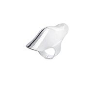 Silverly Sterling Silver Full Finger Ring for Women - Polished 925 Silver Long Chunky Statement Shield Ring - Bold Modern Gothic Jewellery - Unique Knuckle Armour Rings