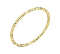 Silverly Sterling Silver Gold Plated Sparkle Stacking Ring for Women - Diamond Cut Faceted Thin Band Design - Minimalist Stackable Rings With a Shimmering Finish - Simple Elegant 925 Silver Gift
