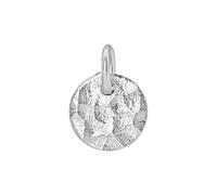 Silverly Sterling Silver Hammered Disc Charm for Earrings and Charm Bracelet - Simple Small Circle Pendant for Chain - Tiny Minimalist 925 Silver Geometric Charms for Jewellery Making