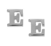 Silverly Sterling Silver Letter Stud Earrings for Women - Simple Small Name Initial Studs for Men - Custom A to Z 925 Silver Alphabet Earrings - Minimalist Personalised Jewellery Gift