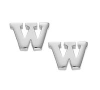 Silverly Sterling Silver Letter Stud Earrings for Women - Simple Small Name Initial Studs for Men - Custom A to Z 925 Silver Alphabet Earrings - Minimalist Personalised Jewellery Gift