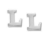Silverly Sterling Silver Letter Stud Earrings for Women - Simple Small Name Initial Studs for Men - Custom A to Z 925 Silver Alphabet Earrings - Minimalist Personalised Jewellery Gift