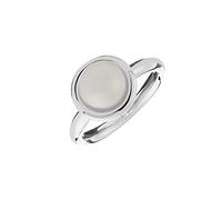 Silverly Sterling Silver Pearl Ring for Women - Classic Solitaire Freshwater Pearl Ring in 925 Silver - Modern Coastal Gemstone Jewellery - Elegant Birthstone Gift for Mum -