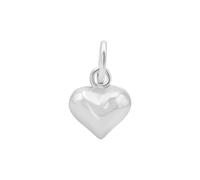 Silverly Sterling Silver Puffed Heart Charm for Earrings and Bracelet - 925 Silver Heart Pendant for Chain - Tiny Charms for Jewellery Making - Cute Valentine's Day Gift - Jewellery Making Supplies