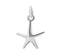 Silverly Sterling Silver Starfish Charm for Earrings and Charm Bracelet - Small Star Pendant for Chain - 925 Silver Marine-Life Charms for Jewellery Making - Cute Ocean-Inspired Design