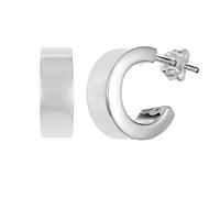 Silverly Women's 925 Sterling Silver 15 mm Small Square Tube Hoop Stud Earrings