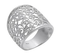 Silverly Women's 925 Sterling Silver 20 mm Wide Open Filigree Swirl Vine Pattern Ring