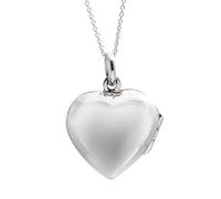 Silverly Women's 925 Sterling Silver Large Heart Locket Chain Necklace, 18"