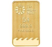 Silvern Metals Britannia 5g Gold Bar - The Royal Mint | 99.99% Pure Fine Gold | Complete With Assay Card CertiCard Case, Unopened, Tamper-Proof Packaging | Certified & Authentic, Handled with Care