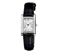 Silverora Women's Leather Watch: Vintage Rectangular Analogue Quartz Wrist Watches Small Exquisite Square Leather Strap Watches with Roman Numeral Scale Gifts for Women Girlfriend, silver, Strap.
