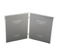 Silverplated Double Hinged Collage Photograph Photo Frame Gift Keepsake 8" x 10”