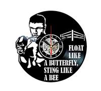 Silver's Art Boxing Wall Clock Vinyl Record Boxing Theme Wall Decor Gym Analog Clock Gifts
