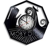 Silver's Art Moby-Dick Vinyl Record Wall Clock, Moby Dick Gift for Any Occasion