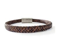 Silverso Men's Cool Daily Leather Bracelet - Stainless Steel Clasp, Stylish & Durable | Ideal Birthday/Thanksgiving Valentine's Day Gift for Dad, Son, Boyfriend, My Man, 6.4- 9 Inches, Leather, no