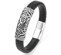 Silverso Men's Cool Daily Wear Bracelet - Stainless Steel Clasp, Stylish & Durable | Ideal Birthday/Thanksgiving Gift for Dad, Son, Boyfriend, My Man, 7.8'' to 9'', Stainless Steel, no gemstone