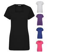 SilverStitch Women's Spa Salon Hair Dressing Nail Therapist Tunic T9 (Black, 20)
