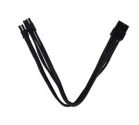 Silverstone 25cm 8-pin to 8-pin Braided Extension Power Cable - Black