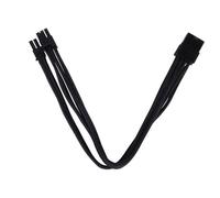 Silverstone 25cm 8-pin to 8-pin Braided Extension Power Cable - Black