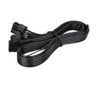 SilverStone 550cm Black 12V 9.2A 16 AWG PCIe 6-pin Male-to-Female Graphics Card Power Cable for SilverStone 3rd Gen Modular PSUs & RTX-40 Series GPUs