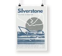 Silverstone F1 Circuit Poster: British Grand Prix Track Art Print, Motorsport Wall Decor, Formula 1 Racing Gift, Retro Racing Artwork, F1 Lover