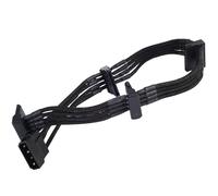 Silverstone PP07-BTSB 4-pin Molex to 4x SATA 300mm Extension Cable
