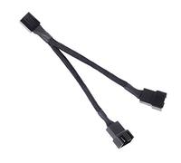 SilverStone SST-CPF01 - 10cm PWM Fan Splitter Cable for 2 Fans, Black Sleeved Braded